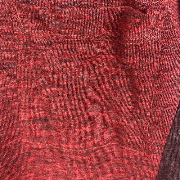 Madewell 100% Linen Curveball Long Sleeve Tee Red Size XS Pocket Crew Neck Top - Picture 5 of 9